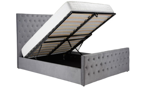 Marquis Ottoman Bed - Grey Velvet